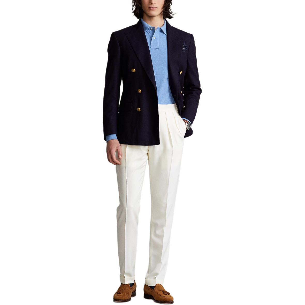 Поло мужское slim fit Polo Ralph Lauren, синий — фото 3