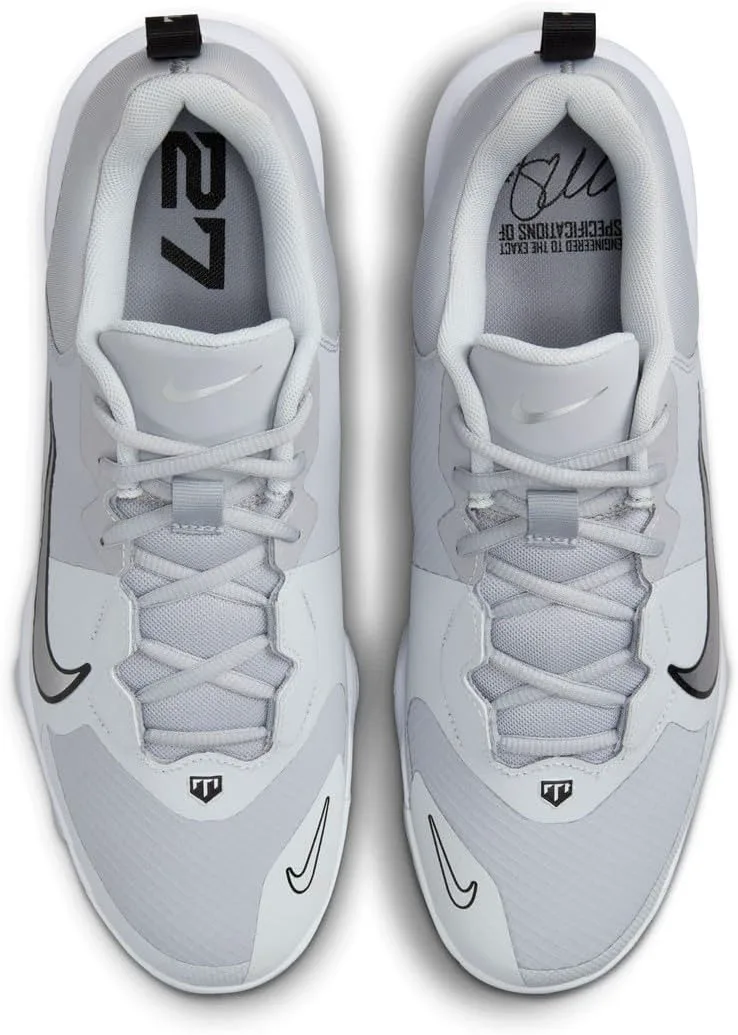 Бейсбольные бутсы Nike Force Trout 9 Pro MCS (FB2908-001, черный/белый-антрацит-серый холодный), серый/металлик серебристый — фото 4