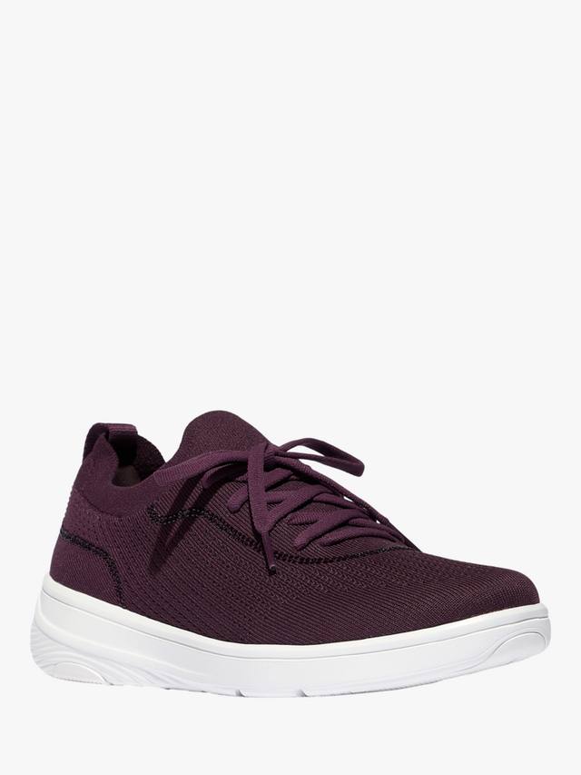 Super-Q Crystal Trim вязаные кроссовки на шнуровке FitFlop, Plumberry — фото 2