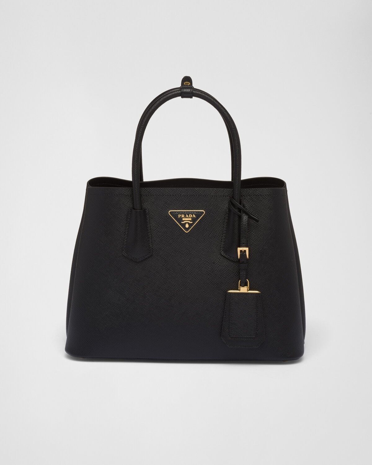 

Сумка Prada среднего размера Double из сафьяновой кожи, черный