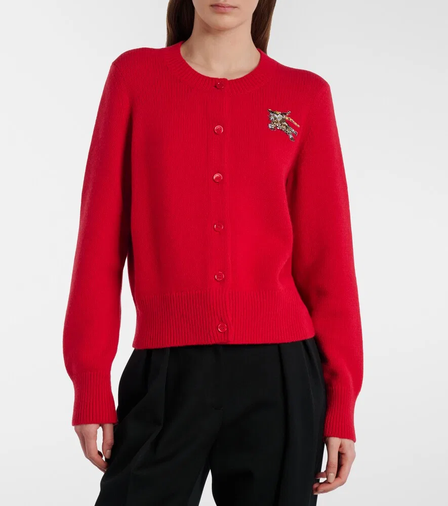Кардиган Burberry Sienna EKD из шерсти и кашемира, красный — фото 3