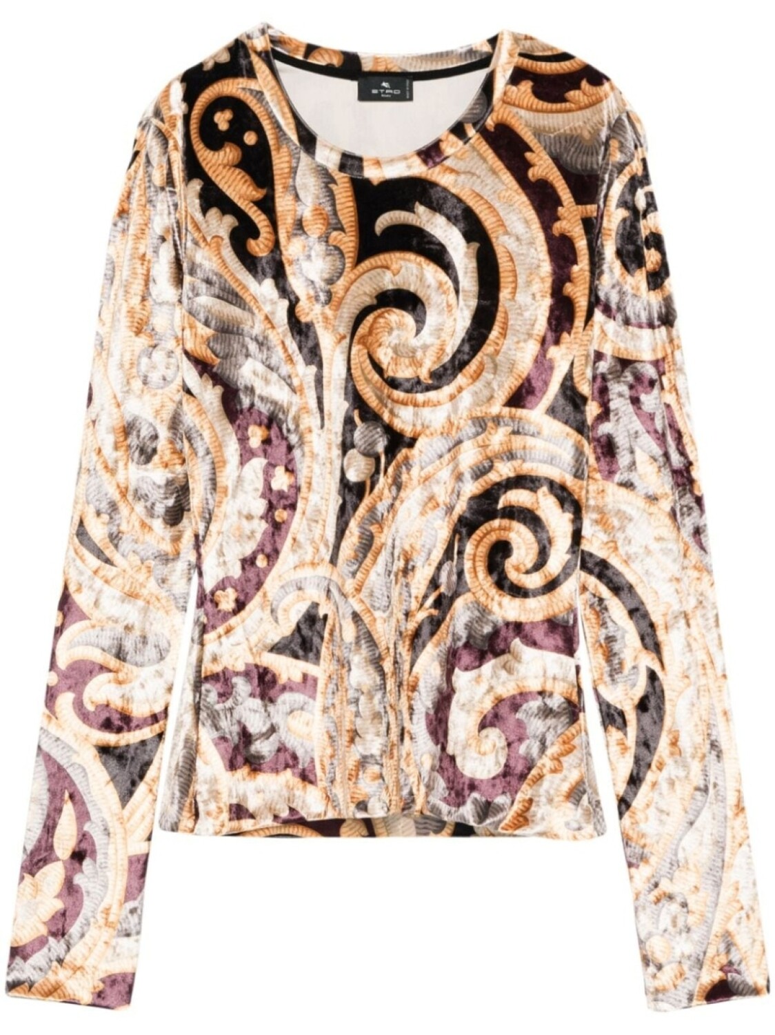 

ETRO топ с графичным принтом, золотистый