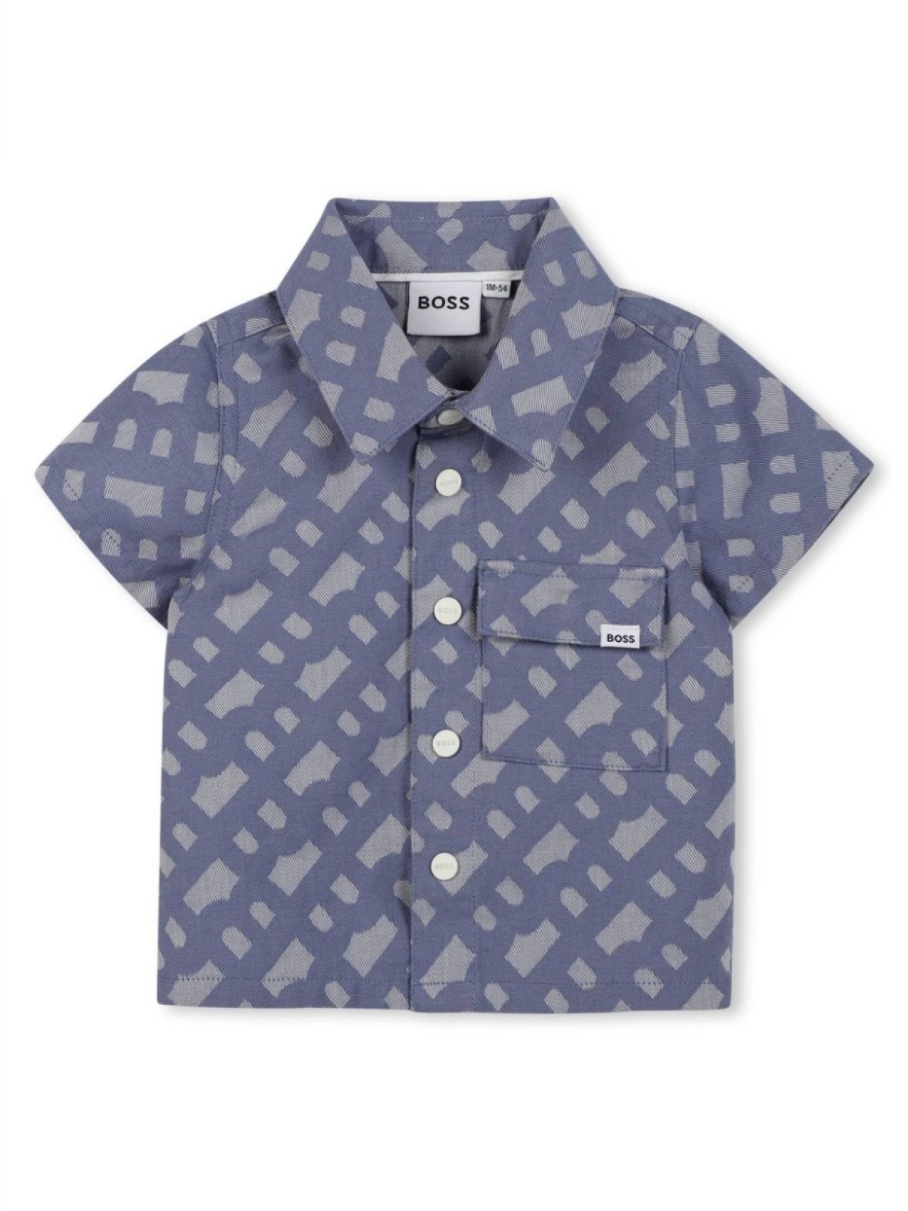

BOSS Kidswear комплект из рубашки и шортов с монограммой, синий
