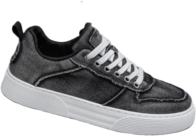 

Мужские кроссовки большого размера из холщовой ткани - дышащие и легкие, подходят для повседневного ношения и путешествий как спортивная обувь Hoalox, черный