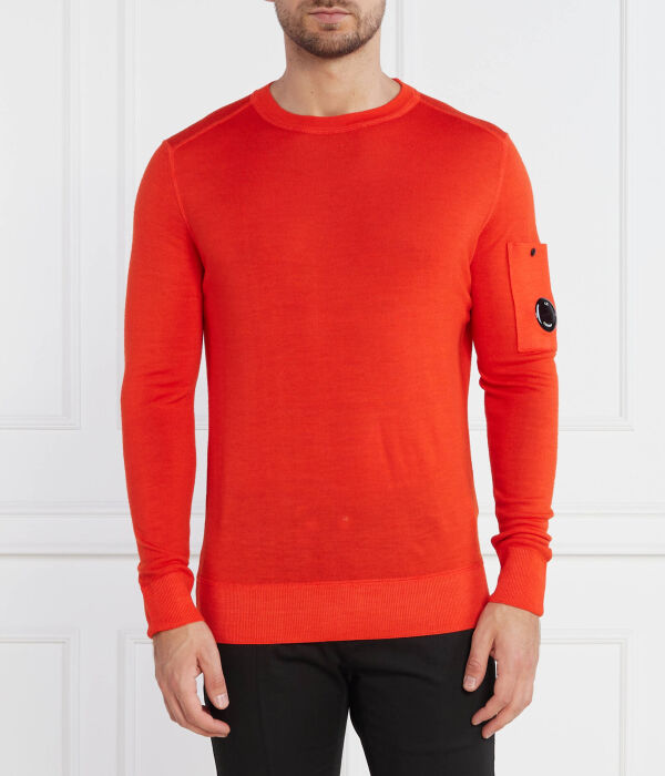 

Шерстяной свитер Regular fit C.P. Company, оранжевый