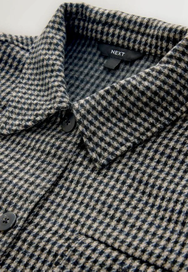 Светлая куртка с матовой клетчатой отделкой Next, Neutral Black — фото 2