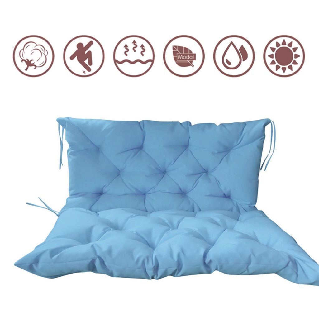 

Подушка для садовой мебели PillowPrim, для стульев или шезлонга, балкон, садовая, подушка для шезлонга, подушка, диван, подушка для сиденья, бежевый, 102x50 см DQQ, светло-синий