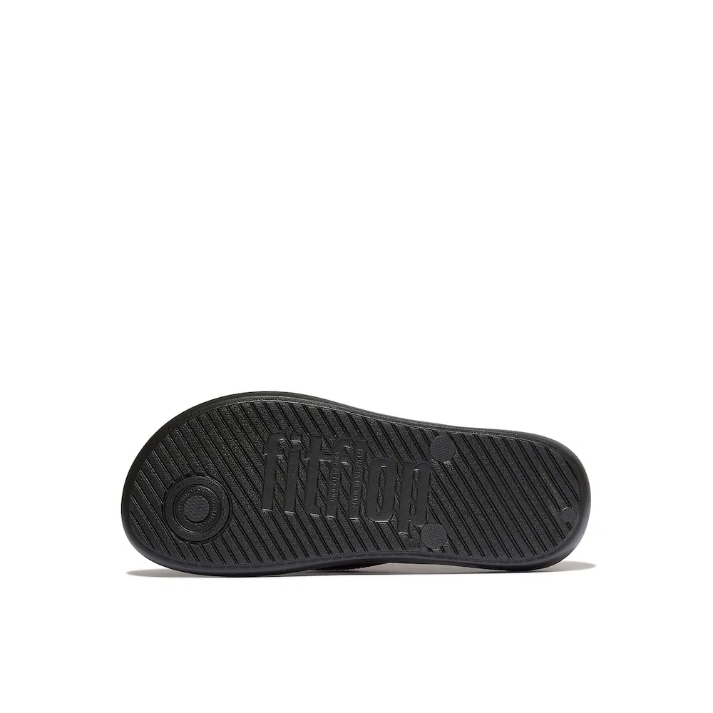 Мужские чёрные шлёпанцы iCushion Textured Strap от Fitflop — фото 4
