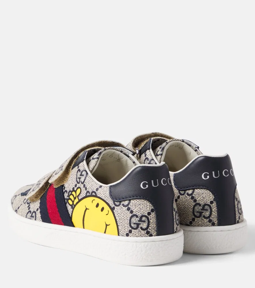 X Кроссовки Mr Men Little Miss Ace GG из парусины Gucci Kids, бежевый — фото 2