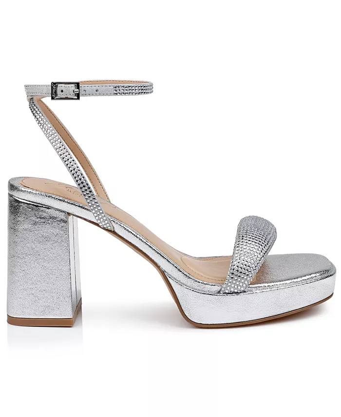 Женские сандалии Teddi на платформе Jewel Badgley Mischka, серебряный — фото 2