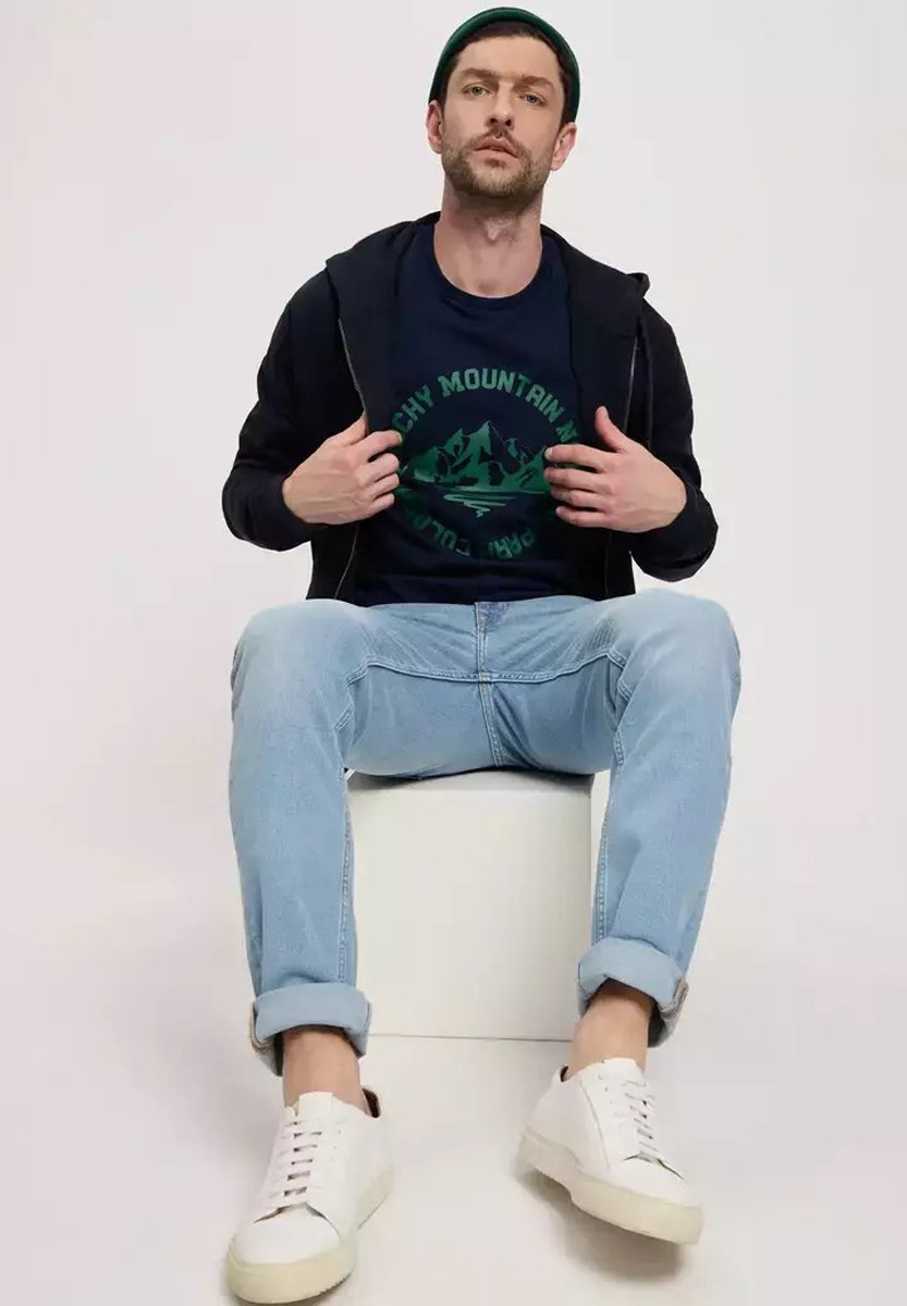 

Футболка с принтом Cross Jeans, темно-синий