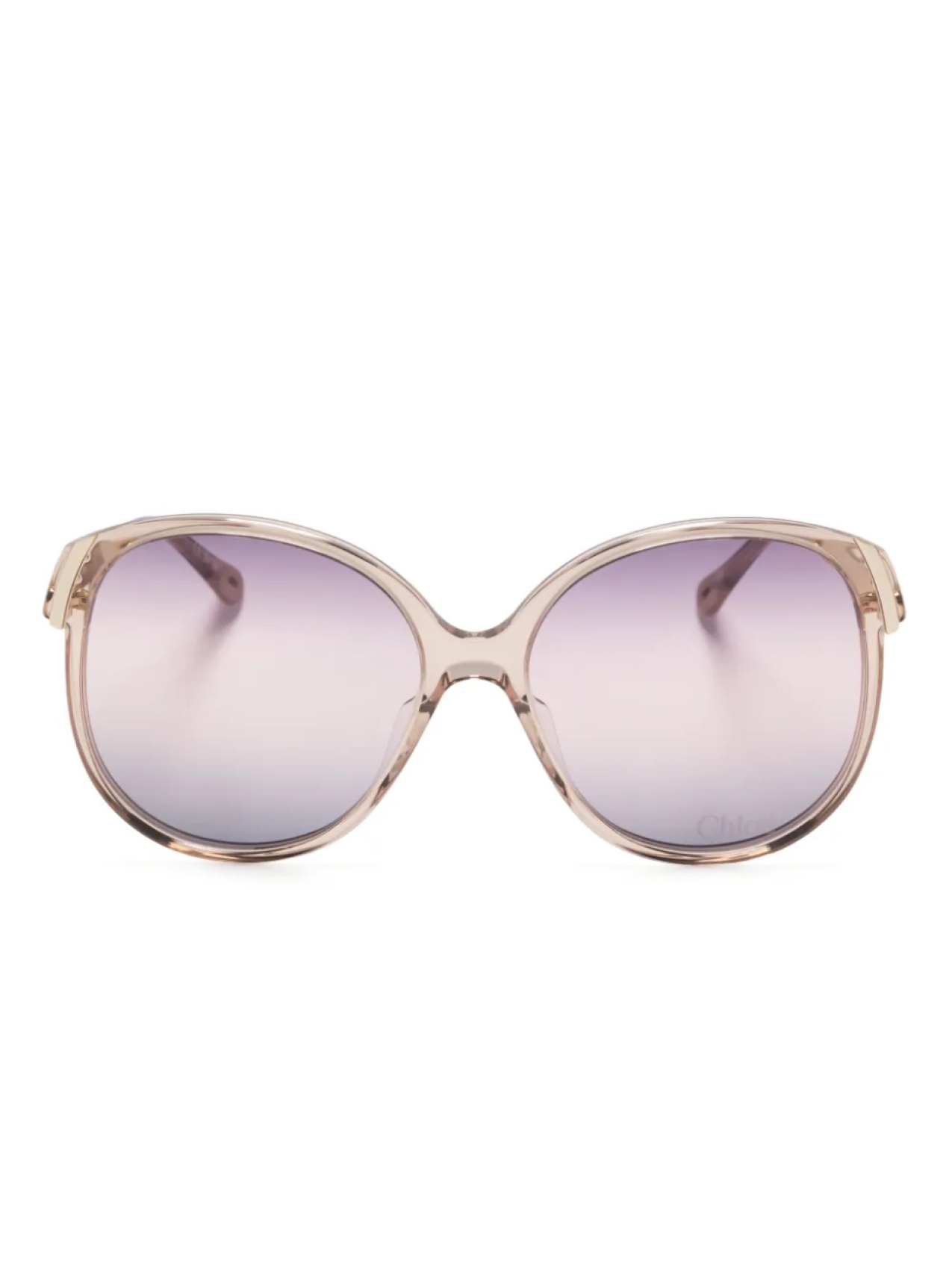 

Chloé Eyewear солнцезащитные очки в массивной оправе, золотой
