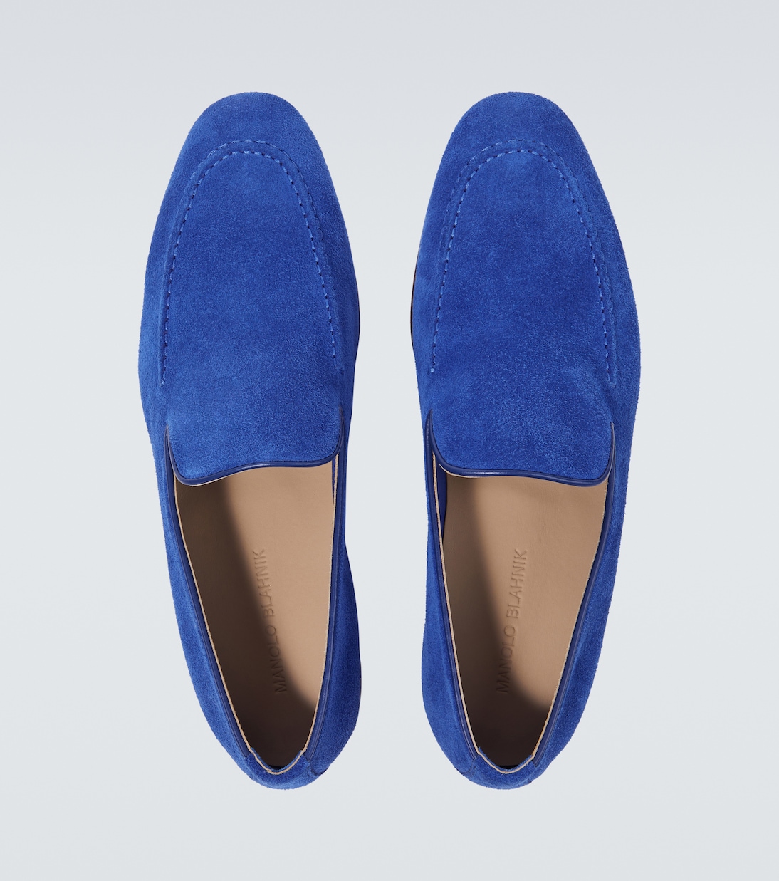 Туфли-лоферы Truro из замши Manolo Blahnik, 4302 Blu — фото 4