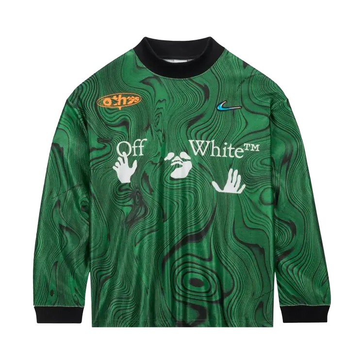 Джерси Nike x Off-White All-Over Print 'Kelly Green/White', зеленый