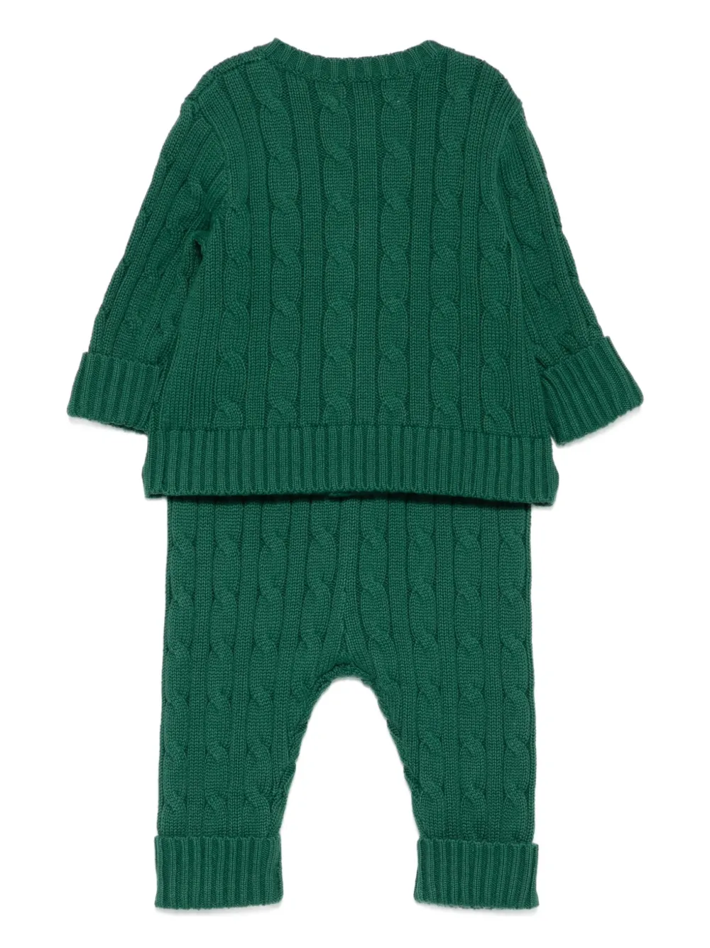 Брюки из толстой пряжи (комплект из двух штук) POLO RALPH LAUREN KIDS, зеленый — фото 2