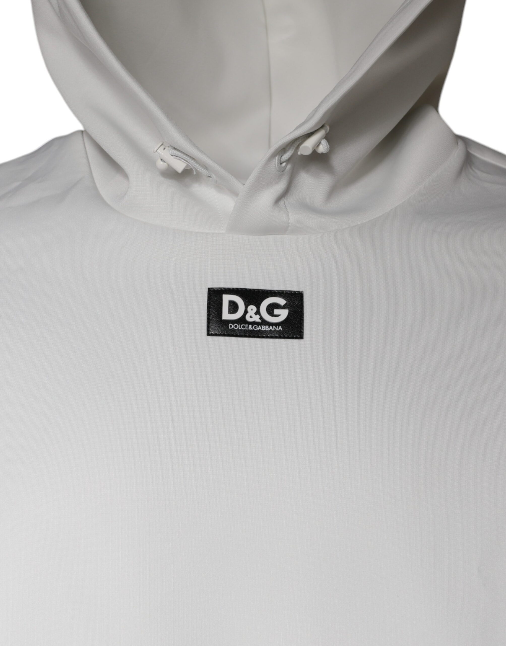 Белая мужская толстовка с капюшоном и логотипом D&amp;G Dolce & Gabbana, белый — фото 2
