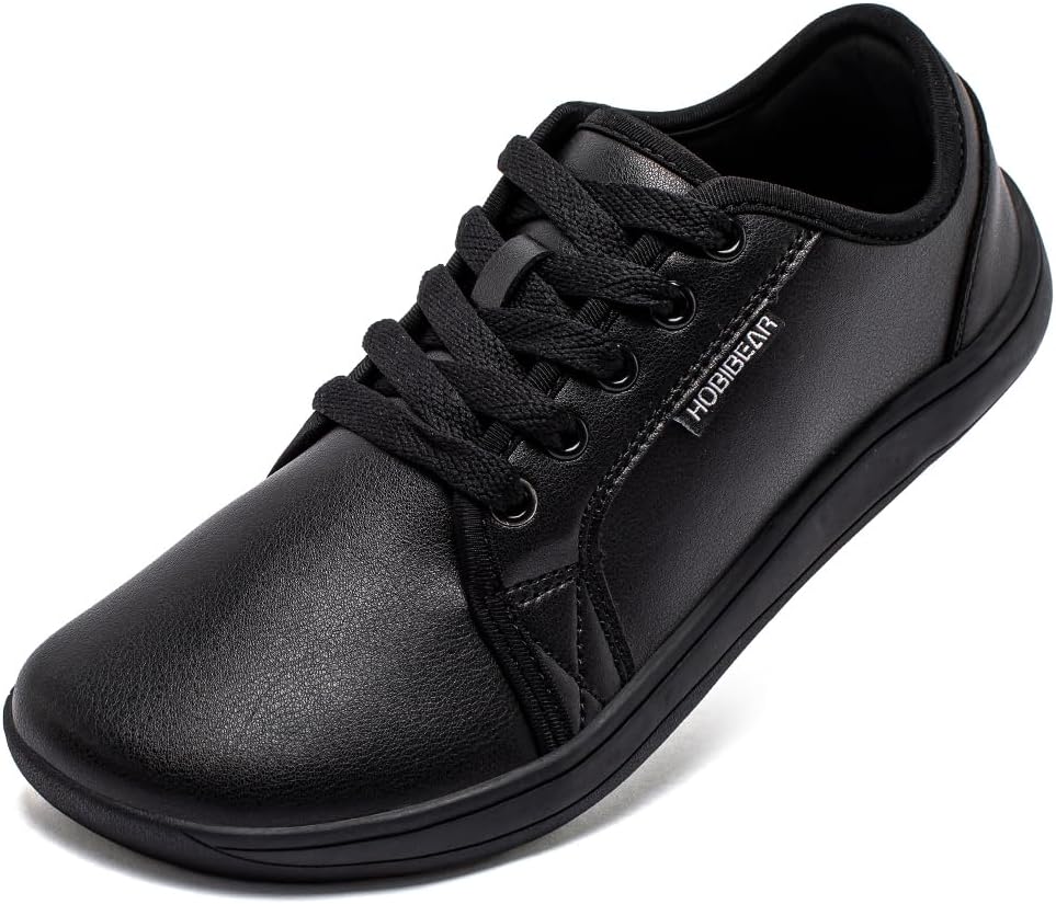 

HOBIBEAR Женские и мужские ультралегкие минималистичные кроссовки босоногого типа с нулевым уклоном, удобные и легкие, черный