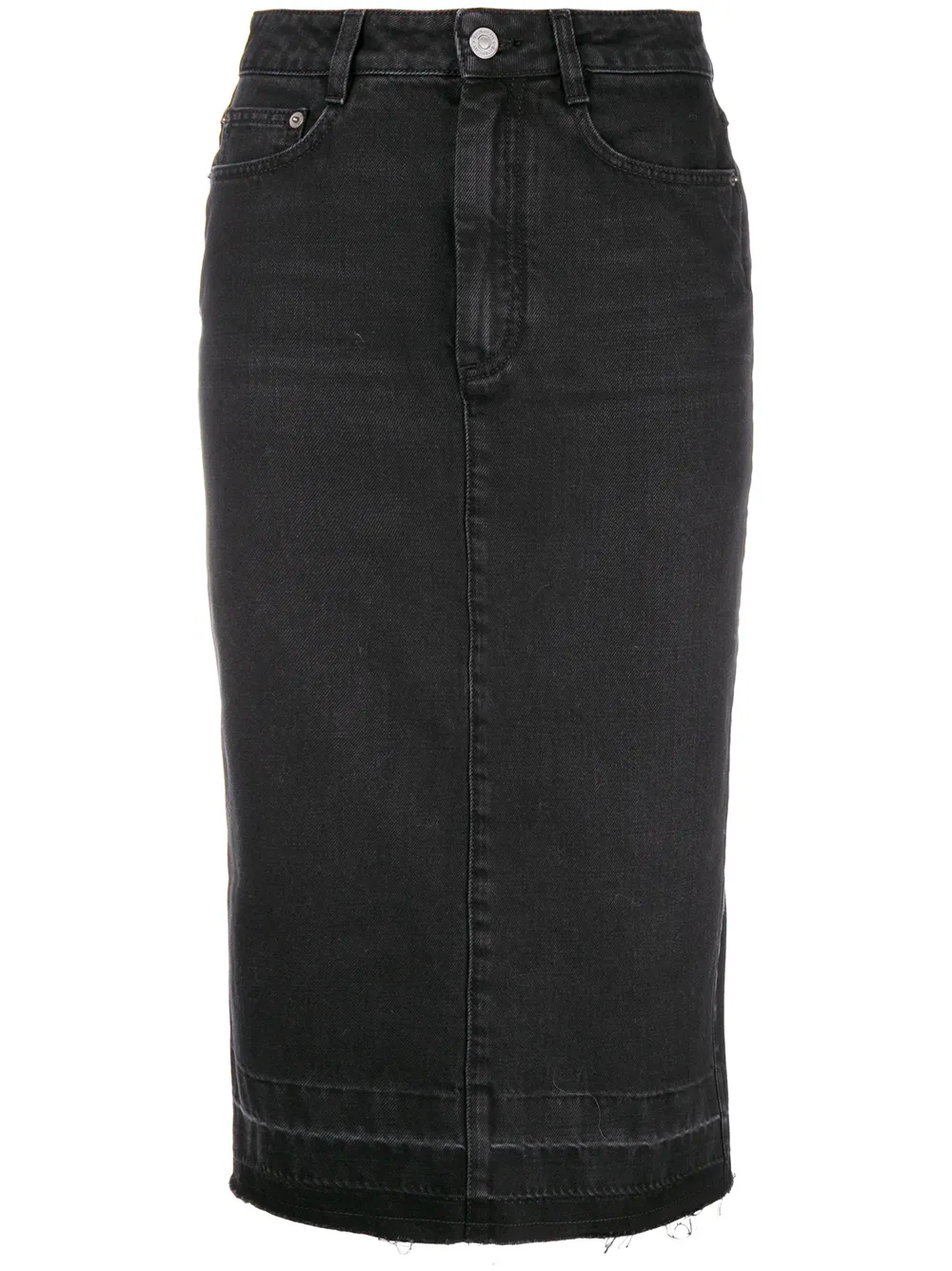 

Raw hem denim pencil skirt Givenchy, черный