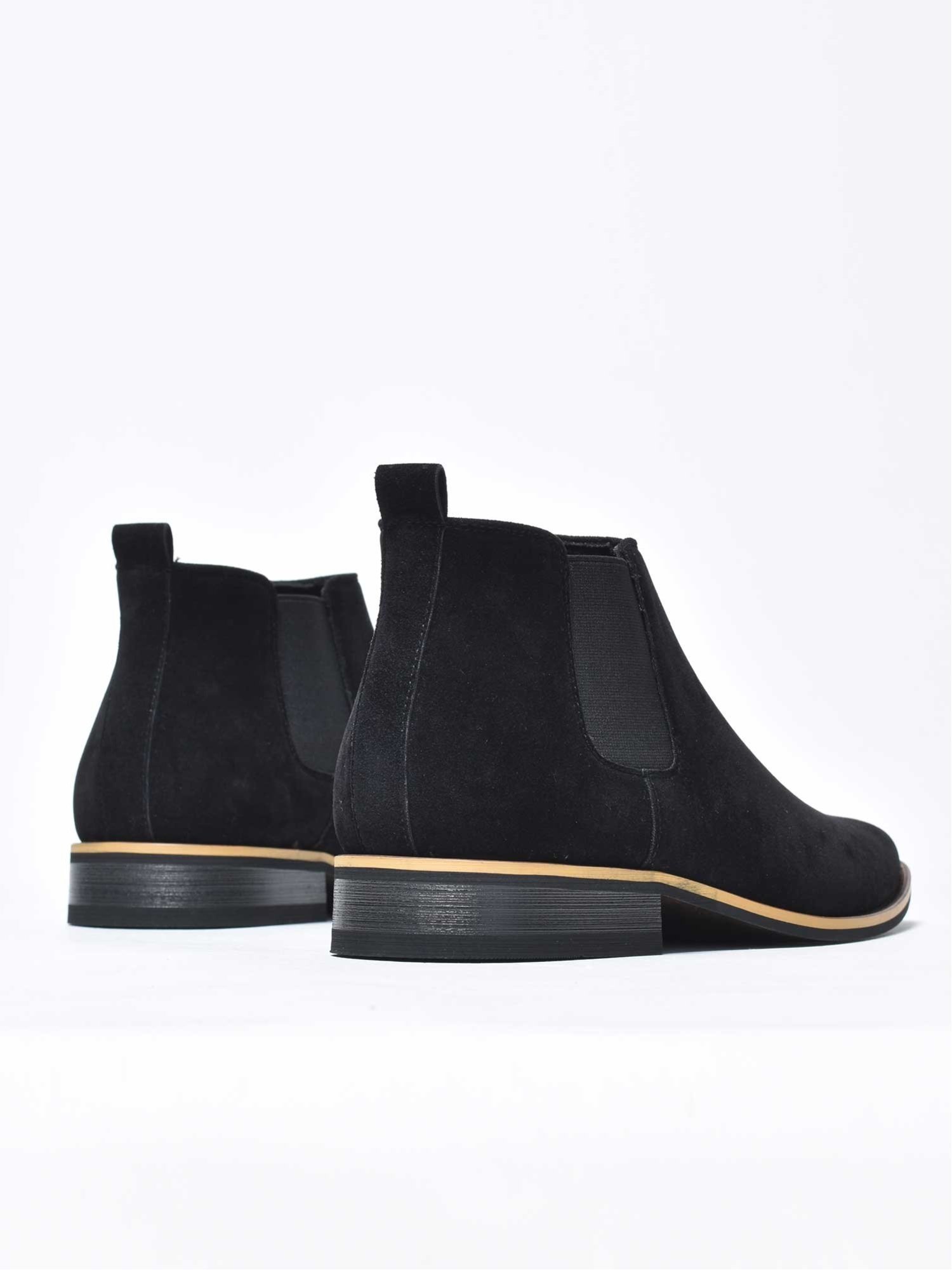 Side Gore Short Ботинки Svec, Black suede — фото 3