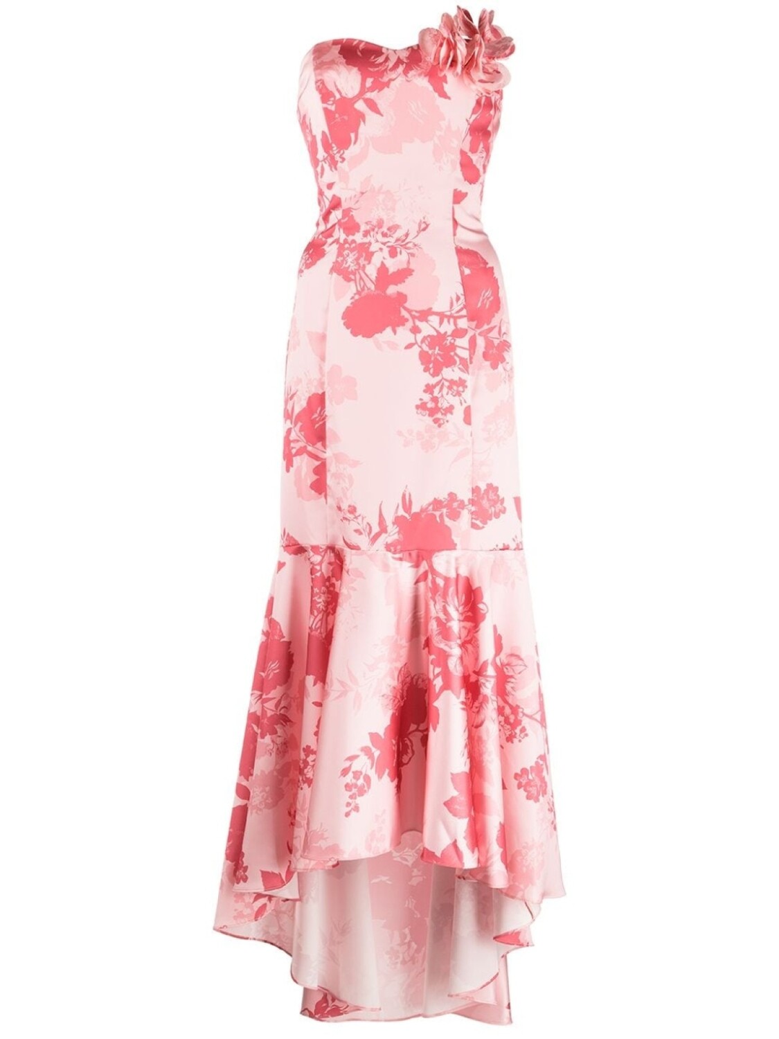 

Marchesa Notte платье с цветочным принтом, розовый