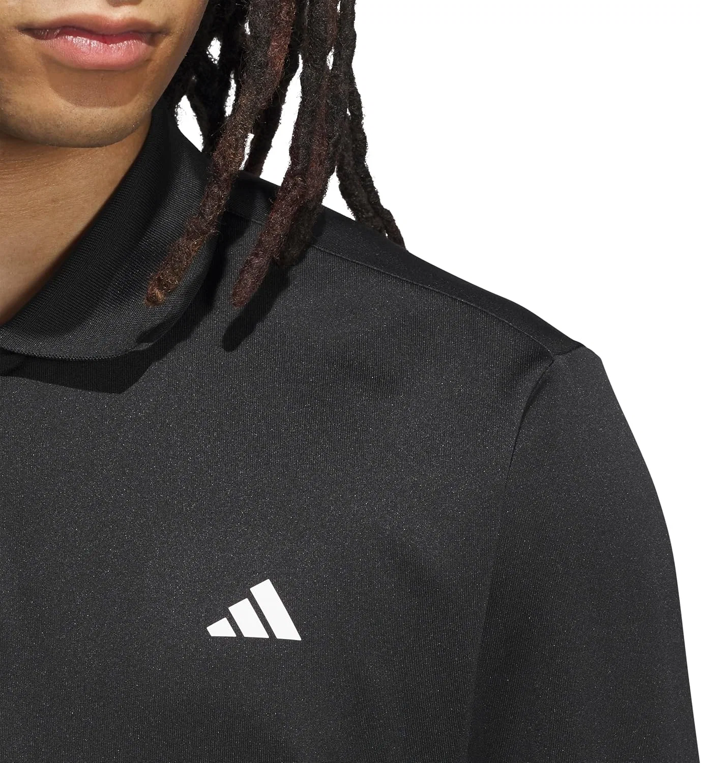 Мужская поло-рубашка с длинным рукавом Adidas Ultimate365 Cold.RDY, черный — фото 4