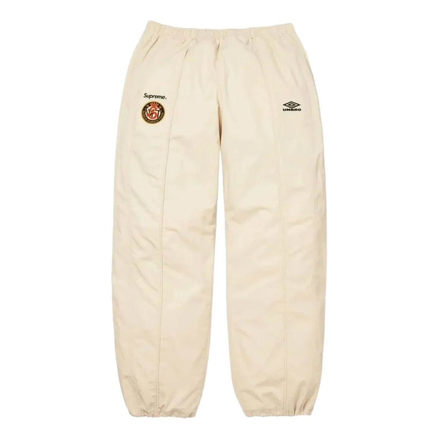 Футболка и спортивные брюки Supreme x Umbro SS26 Cotton Rips 'Stone', бежевый