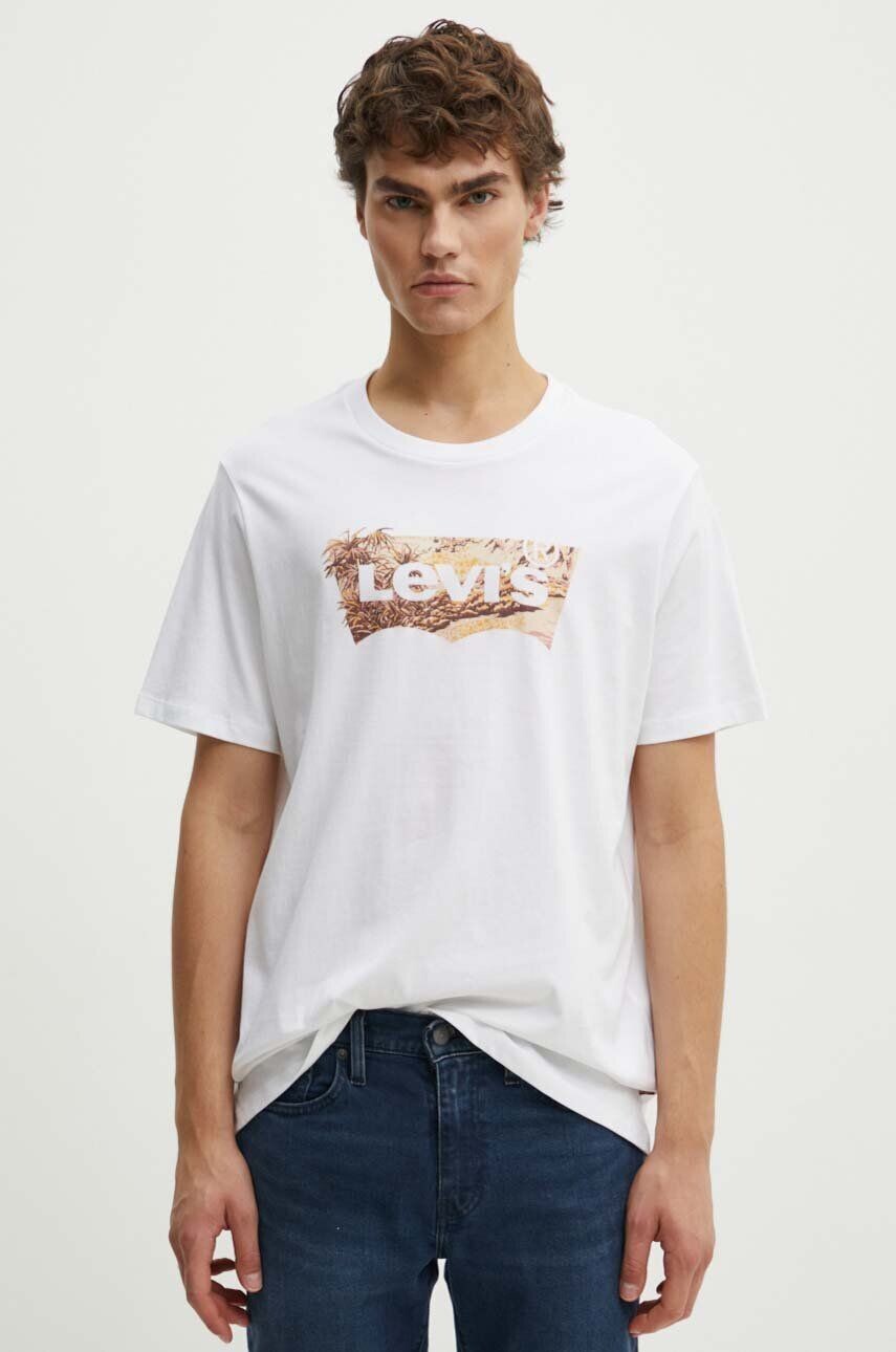 

Хлопковая футболка Levi's, белый