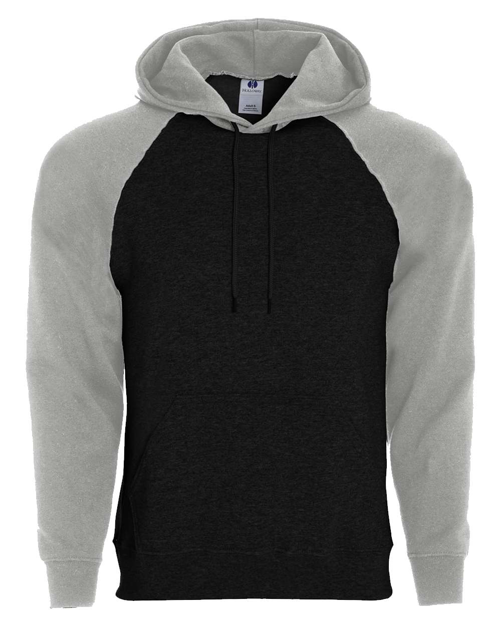 

Мужская спортивная флисовая толстовка с капюшоном и баннером Holloway, цвет black/ athletic heather