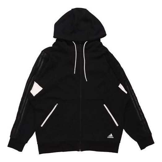 

Куртка adidas St Kn Block Jkt Sports Training Knit hooded Logo Jacket Black, мультиколор