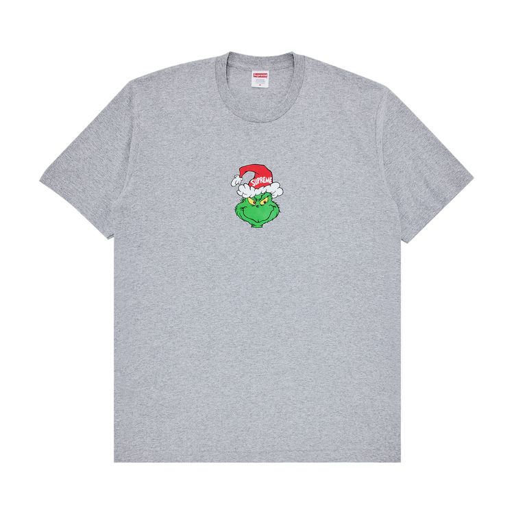 

Футболка Supreme Grinch Tee Heather Grey, серый