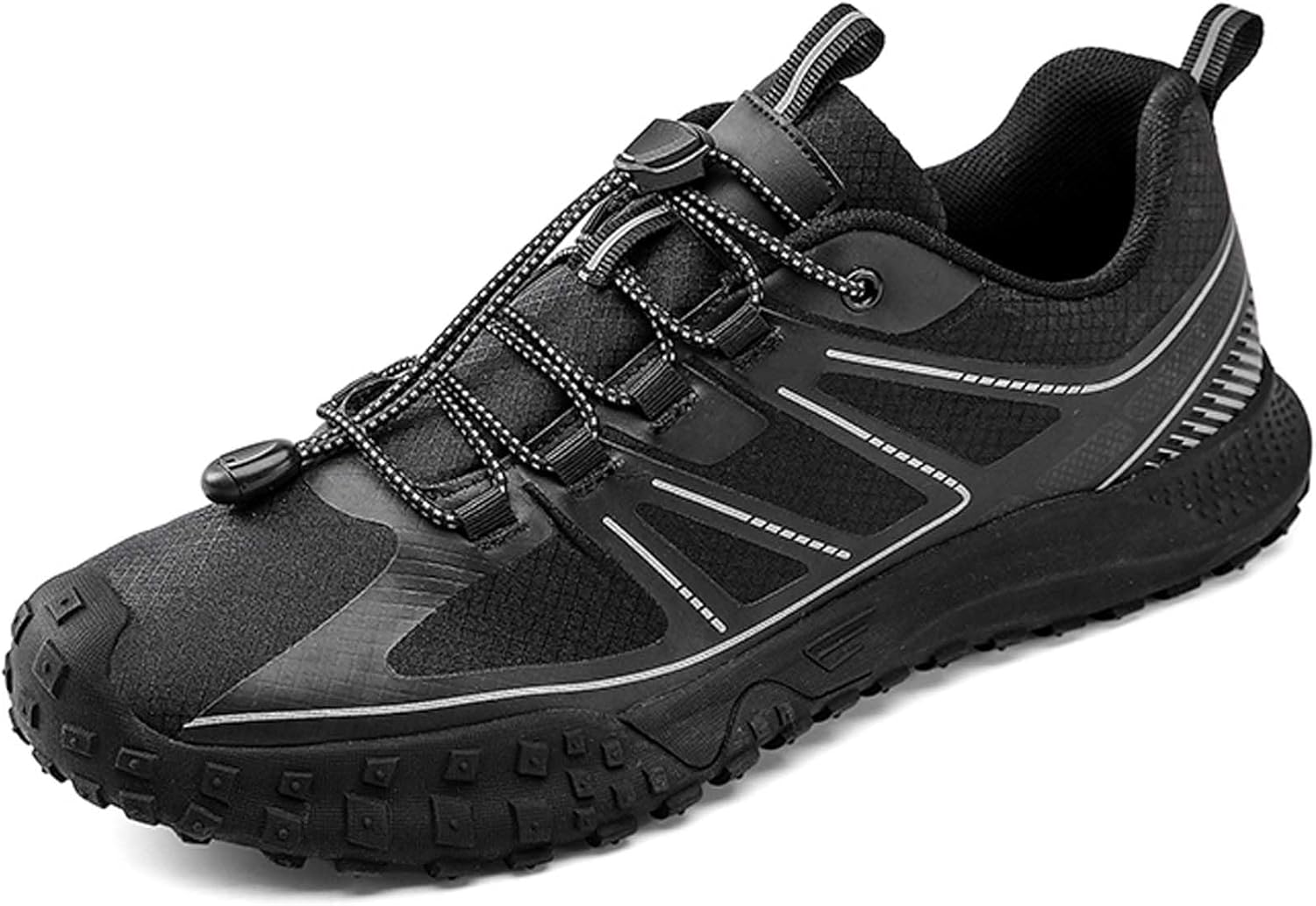 

Мужские водонепроницаемые походные туфли DZBAJRQM, высокие до щиколотки, противоскользящие, для скалолазания, походов, путешествий, кемпинга и прогулок, повседневные кроссовки, черный