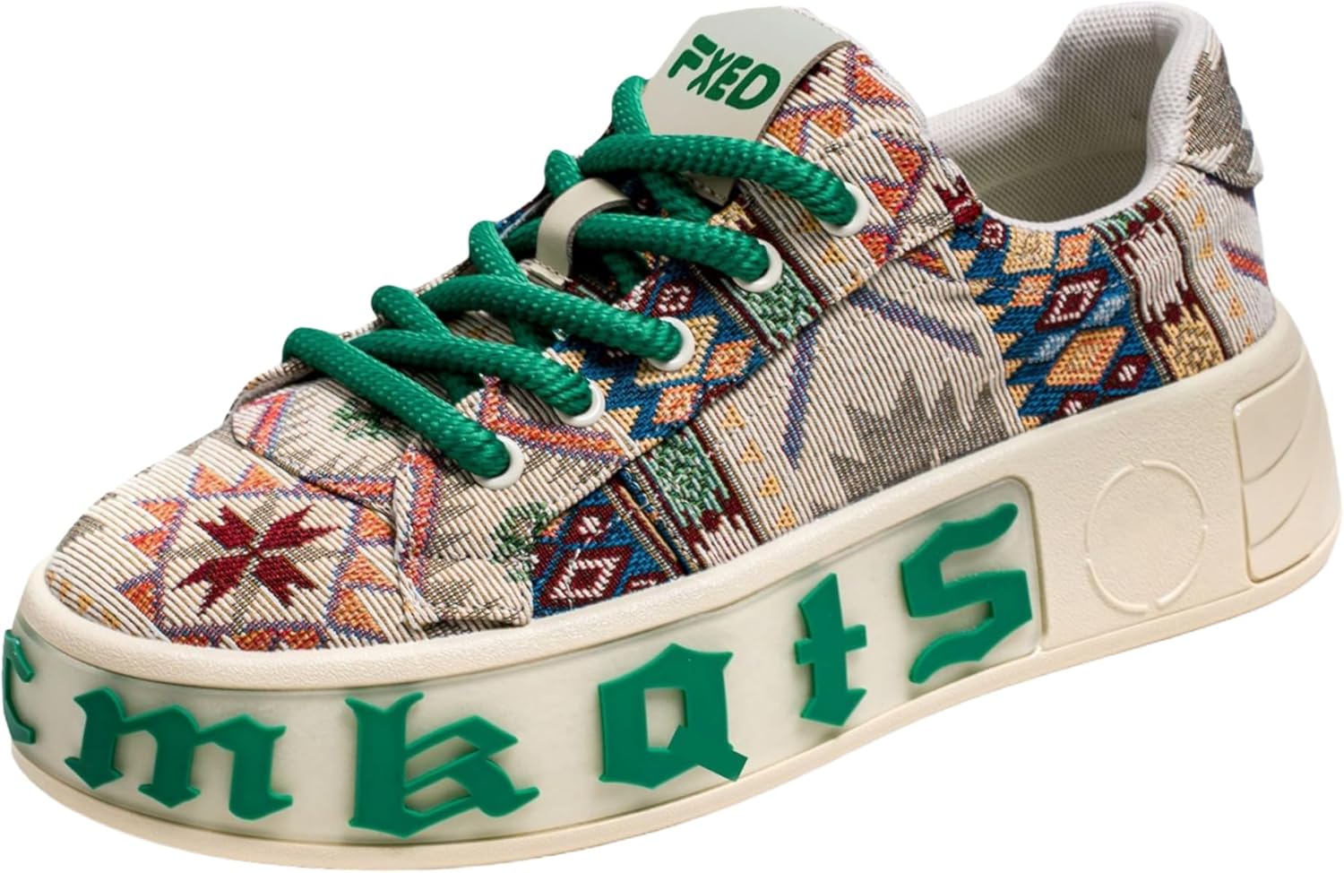 

Мужские кеды для скейтборда - модный дизайн с толстой подошвой, дышащие и удобные, повседневный стиль на шнуровке, подходят для ежедневной носки Fusecottc, бежевый