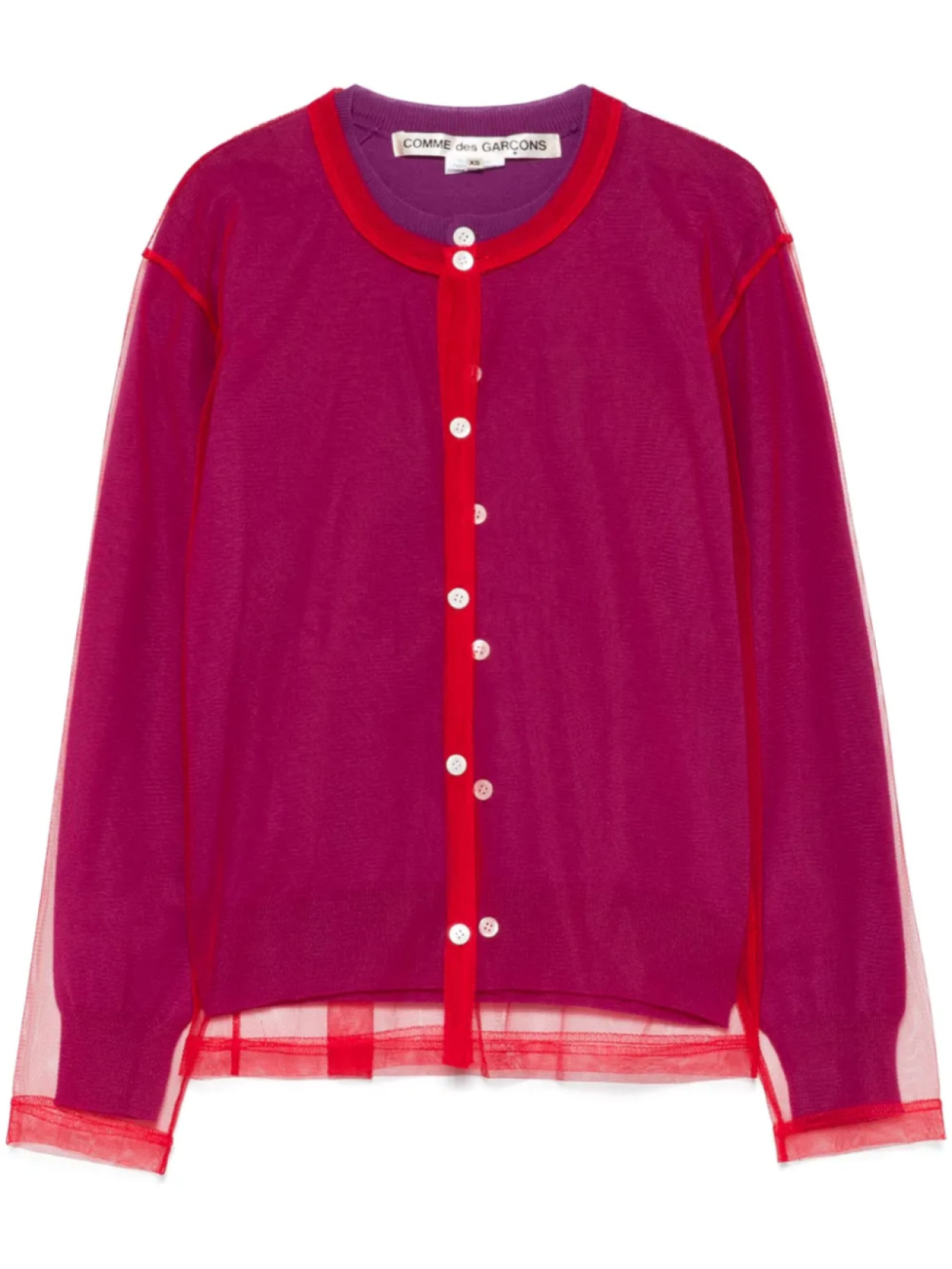 

Comme Des Garçons сетчатый кардиган, фиолетовый