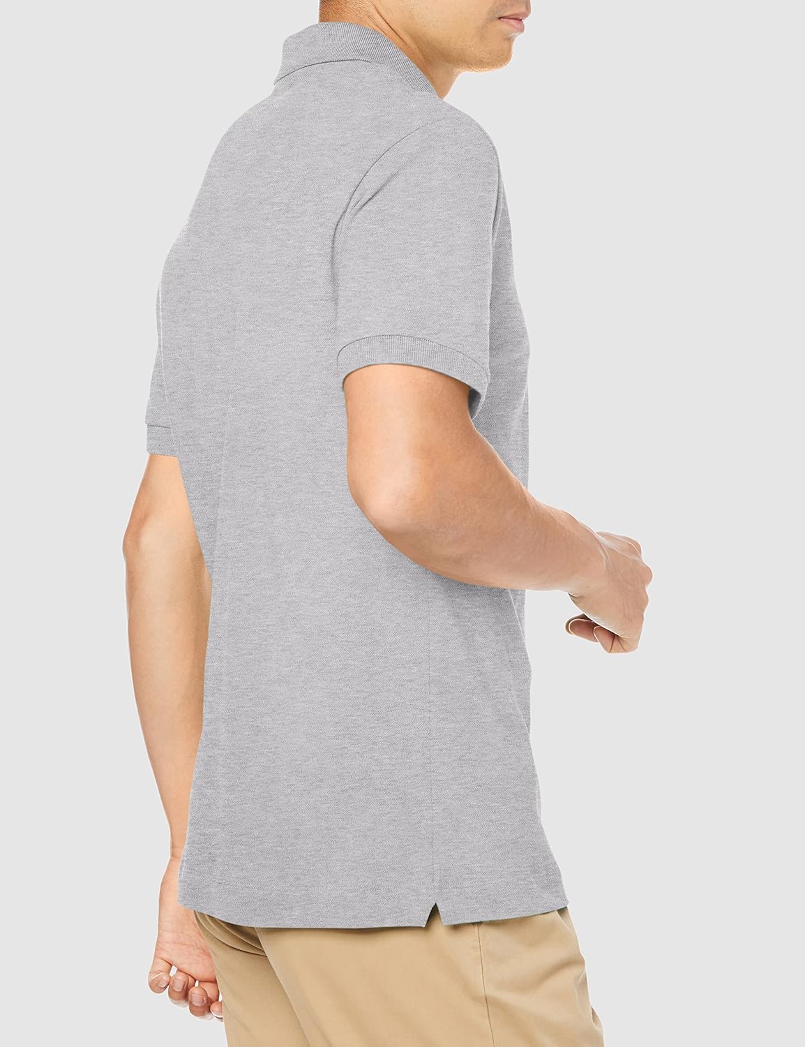 Мужская поло-рубашка Lacoste Regular Fit Stretch Paris (с коротким рукавом) PH5522L (старый цвет), серебристо-серый — фото 4