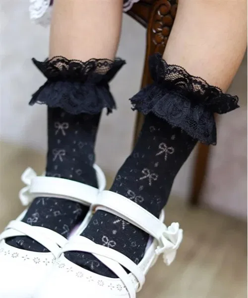 Носки с ажурным узором лента Axes Femme Kids, белый — фото 2