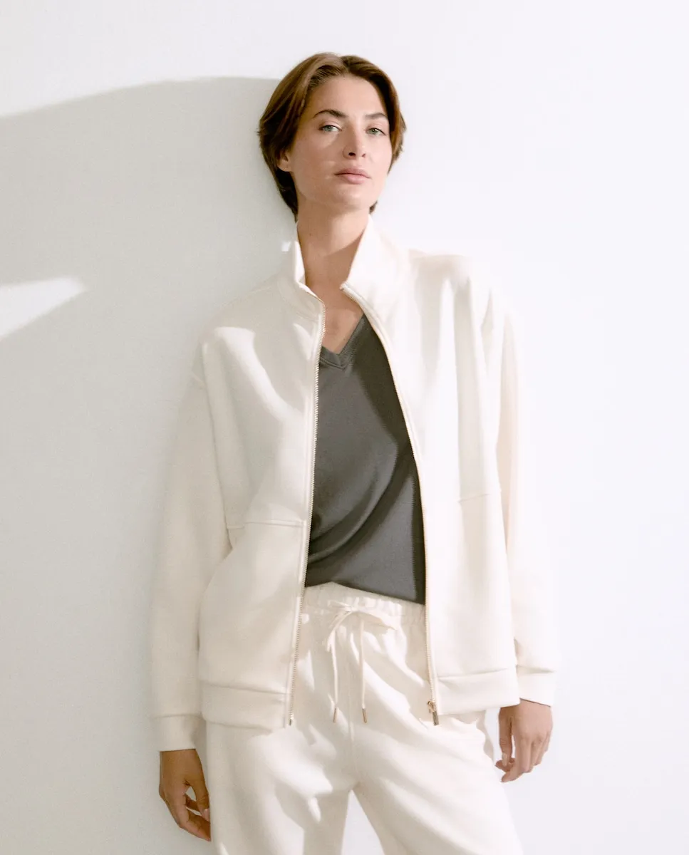 

Пижамный верх на молнии с карманами Énfasis, светло-бежевый