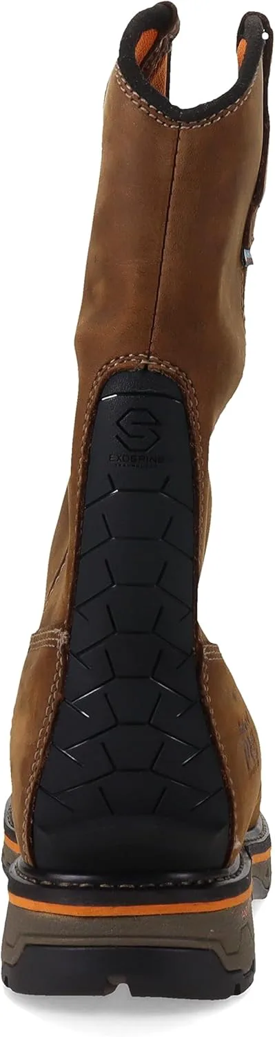 Мужские рабочие ботинки Timberland PRO, модель True Grit с композитным носком, без шнурков, коричневый — фото 4