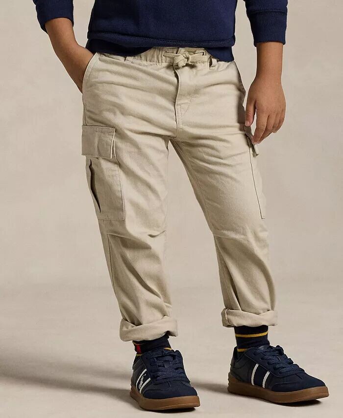 Брюки-карго стрейч-чинос для малышей и маленьких мальчиков Polo Ralph Lauren, синий — фото 2