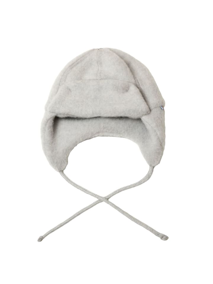 

Шапка из мериносовой шерсти цвета серебристый меланж Joha