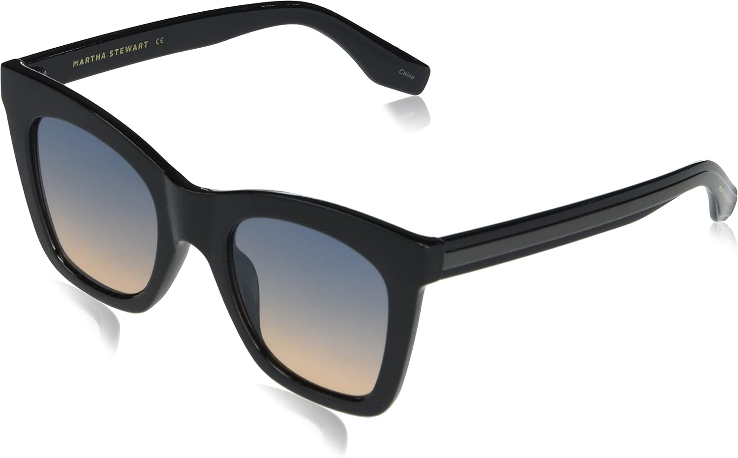 

Женские солнцезащитные очки Martha Stewart Ms104 Classic UV400 с защитой от ультрафиолета, квадратная форма «кошачий глаз» — вневременной подарок для нее, 50 мм, Black
