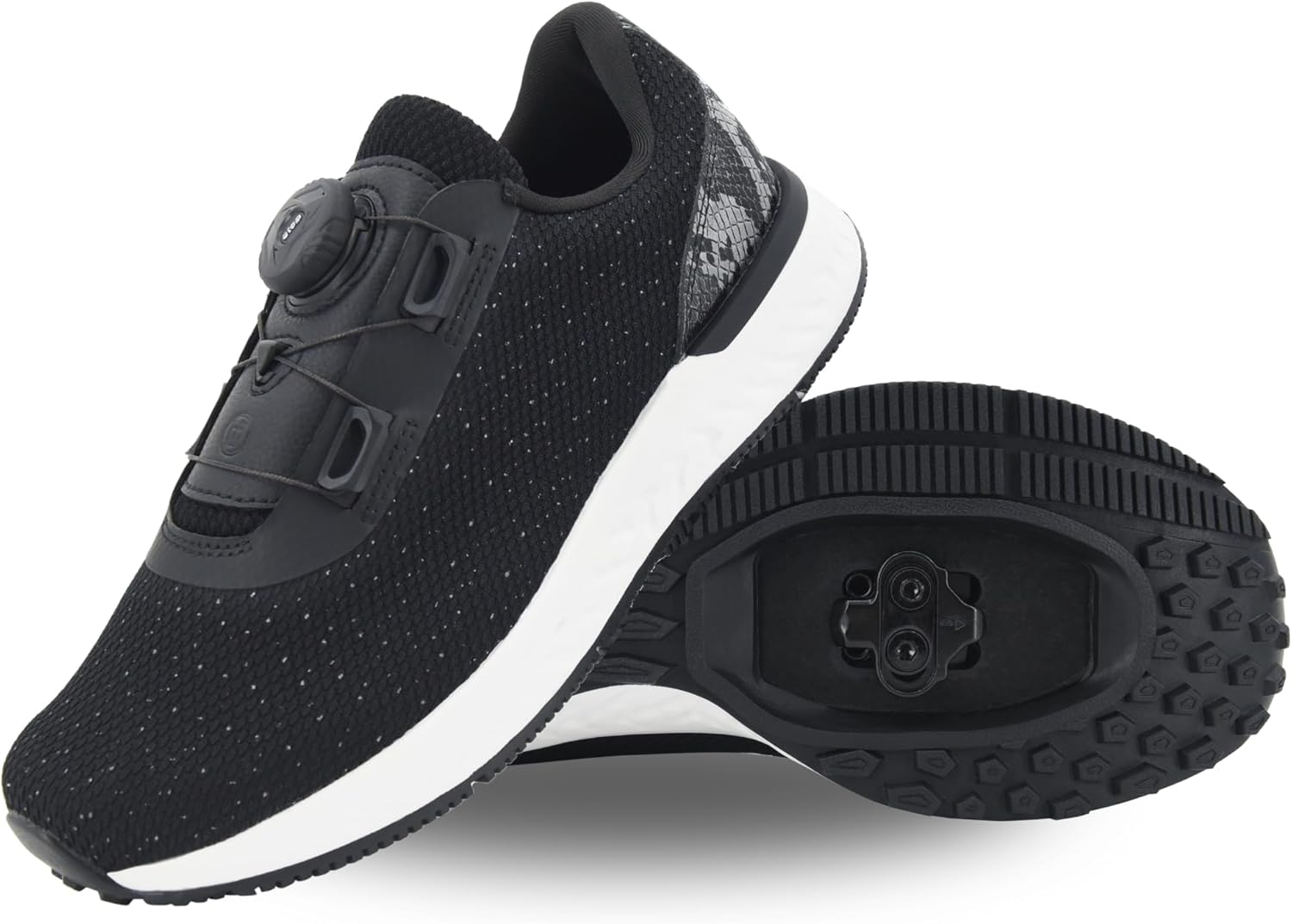 

Женские велосипедные туфли Tommaso с предустановленными шипами SPD- удобные для ходьбы вентилируемые велосипедные туфли SPD для женских занятий спиннингом и домашнего велосипеда- комфортные для стопы и носка, черный