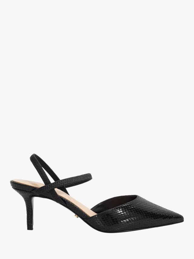 Классические туфли с открытым мысом широкой полноты Dune London, Black