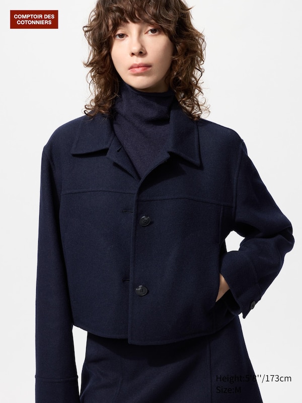 

Блузон из двухслойной ткани Uniqlo, 69 navy