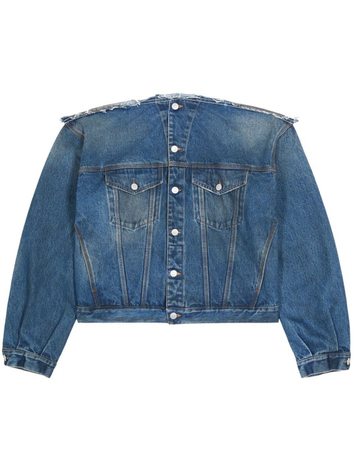 

MM6 Maison Margiela джинсовая куртка без воротника, синий