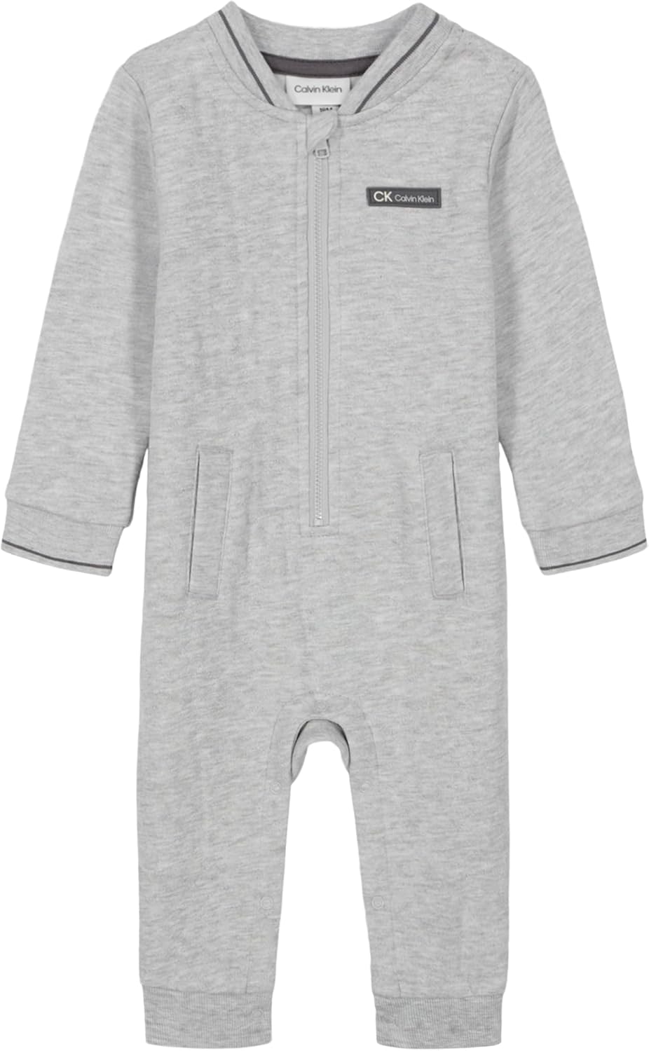 

Комбинезон без стопы для мальчиков Calvin Klein Baby, Platinum Heather/Granite Gray