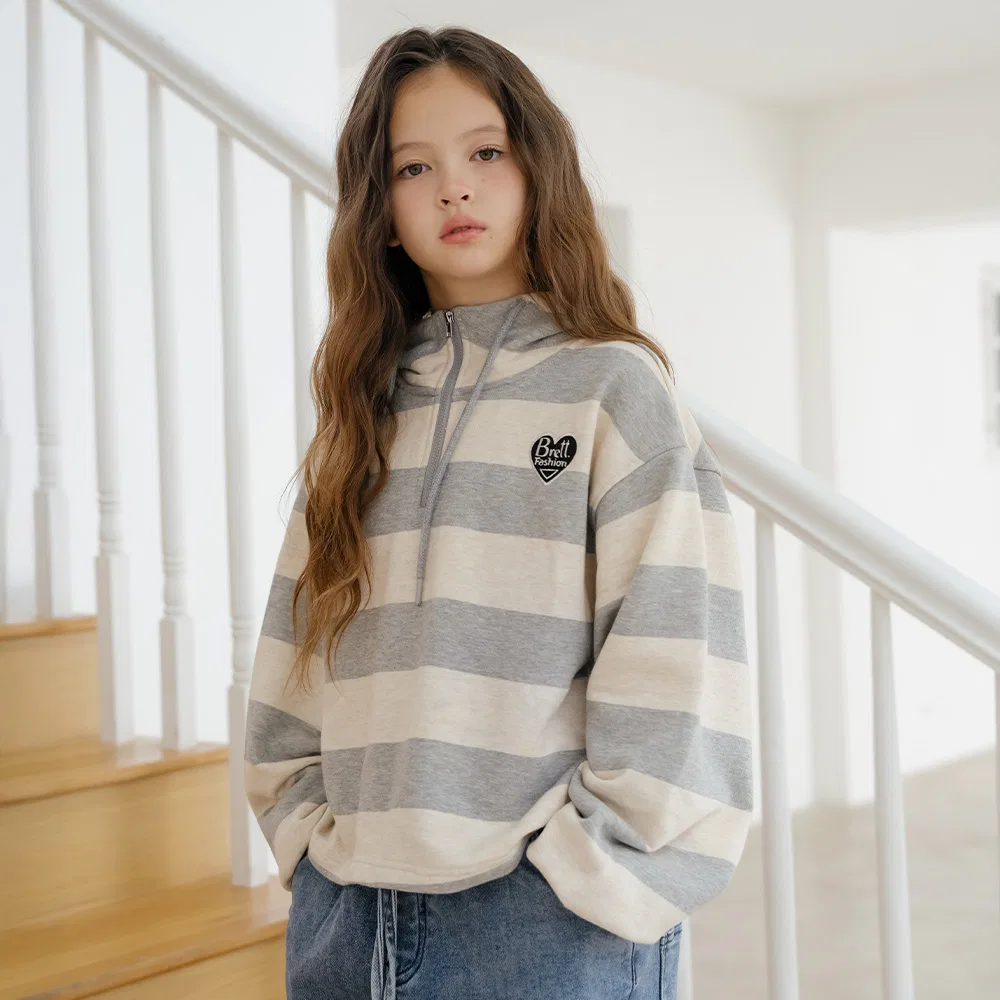 Детское худи Half-Zip Box Stripe от Brettailor