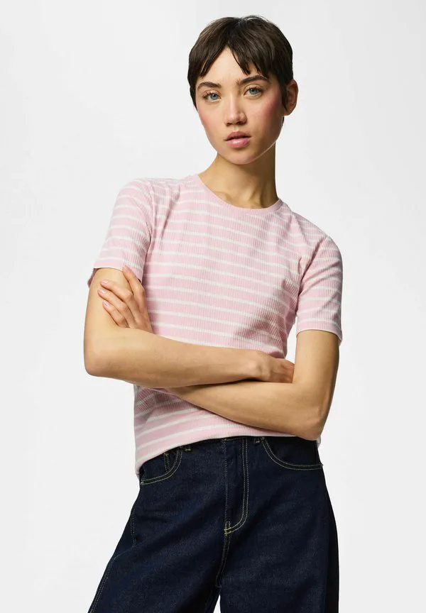 

Базовая футболка pcruka Pieces, Roseate Spoonbill, Розовый, Базовая футболка pcruka Pieces, Roseate Spoonbill