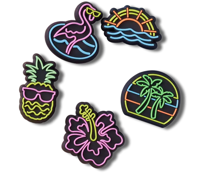 

Джиббитсы Lights Up Neon 5 Pack Crocs