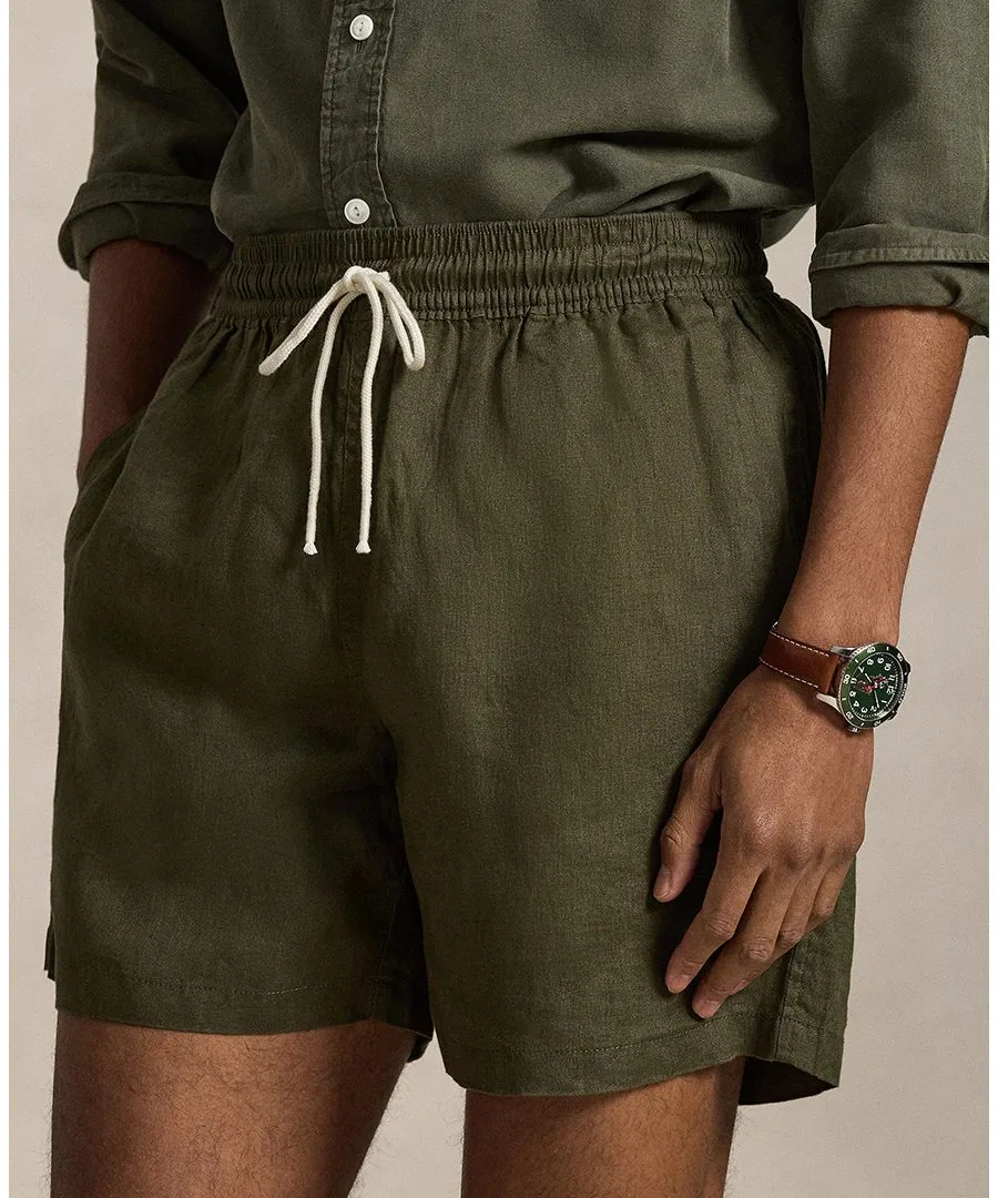 Мужские плавки с вышивкой Polo Ralph Lauren, оливковый — фото 3