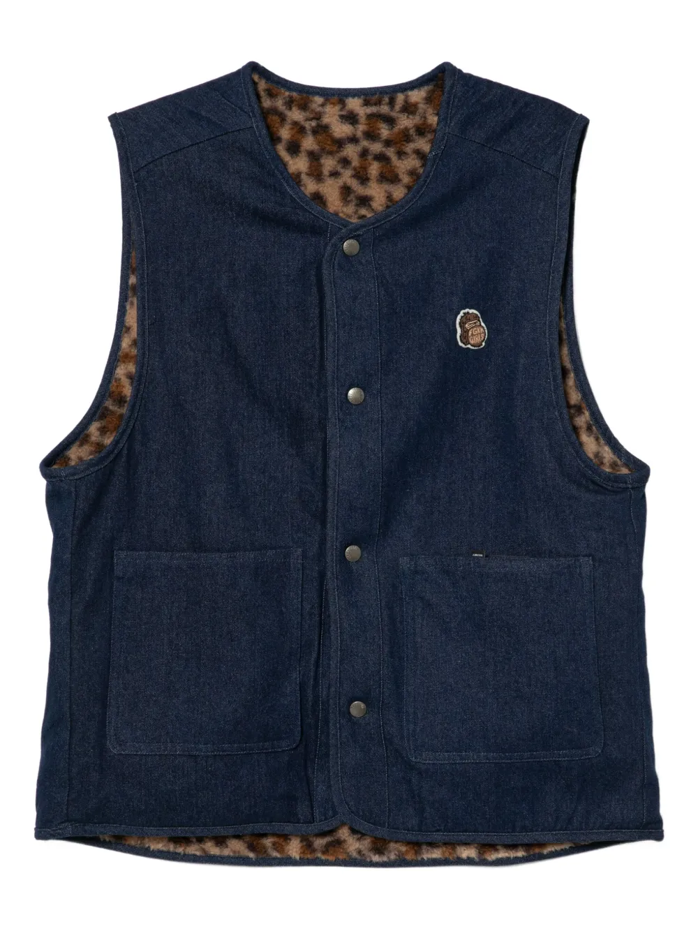 

Двусторонний жилет с вышитым логотипом FINGERCROXX, синий